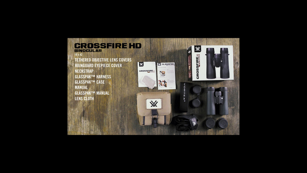 Binoculares Vortex® Crossfire HD 10x42mm Estuche y Arnés