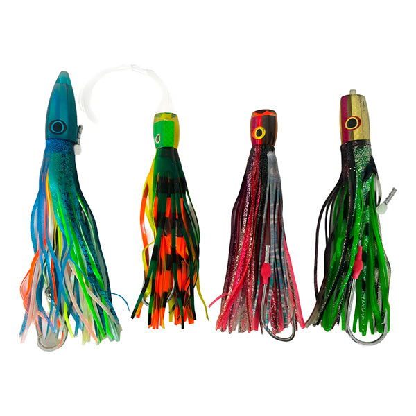 Lote 4 Señuelos Pesca Currican Troleo - No Pakula Black Bart