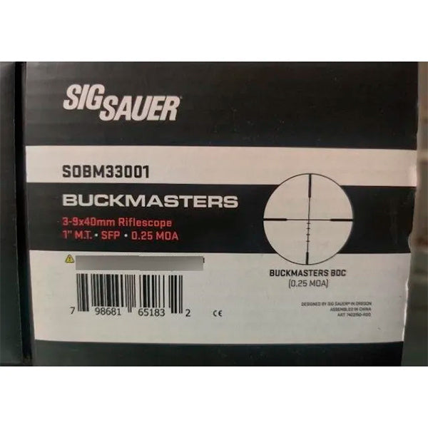 Mira Telescópica Sig Sauer® Buckmasters 3-9x40 SFP
