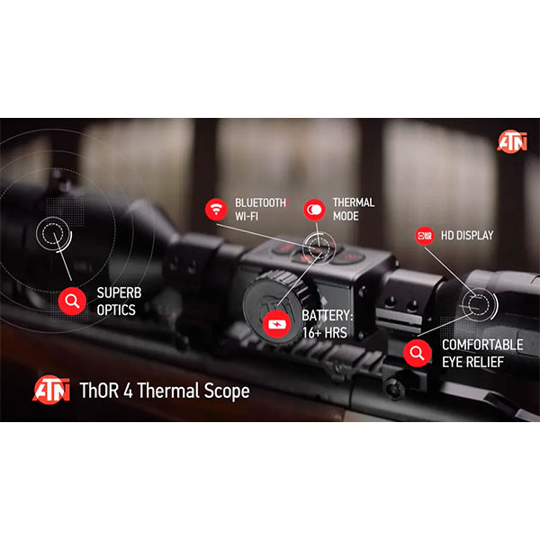 Mira Nocturna ATN® Thor 4 Thermal Sensor 640 Poderes 2.5-25x