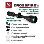 Mira Telescópica Vortex® Crossfire II 4-12x50 SFP