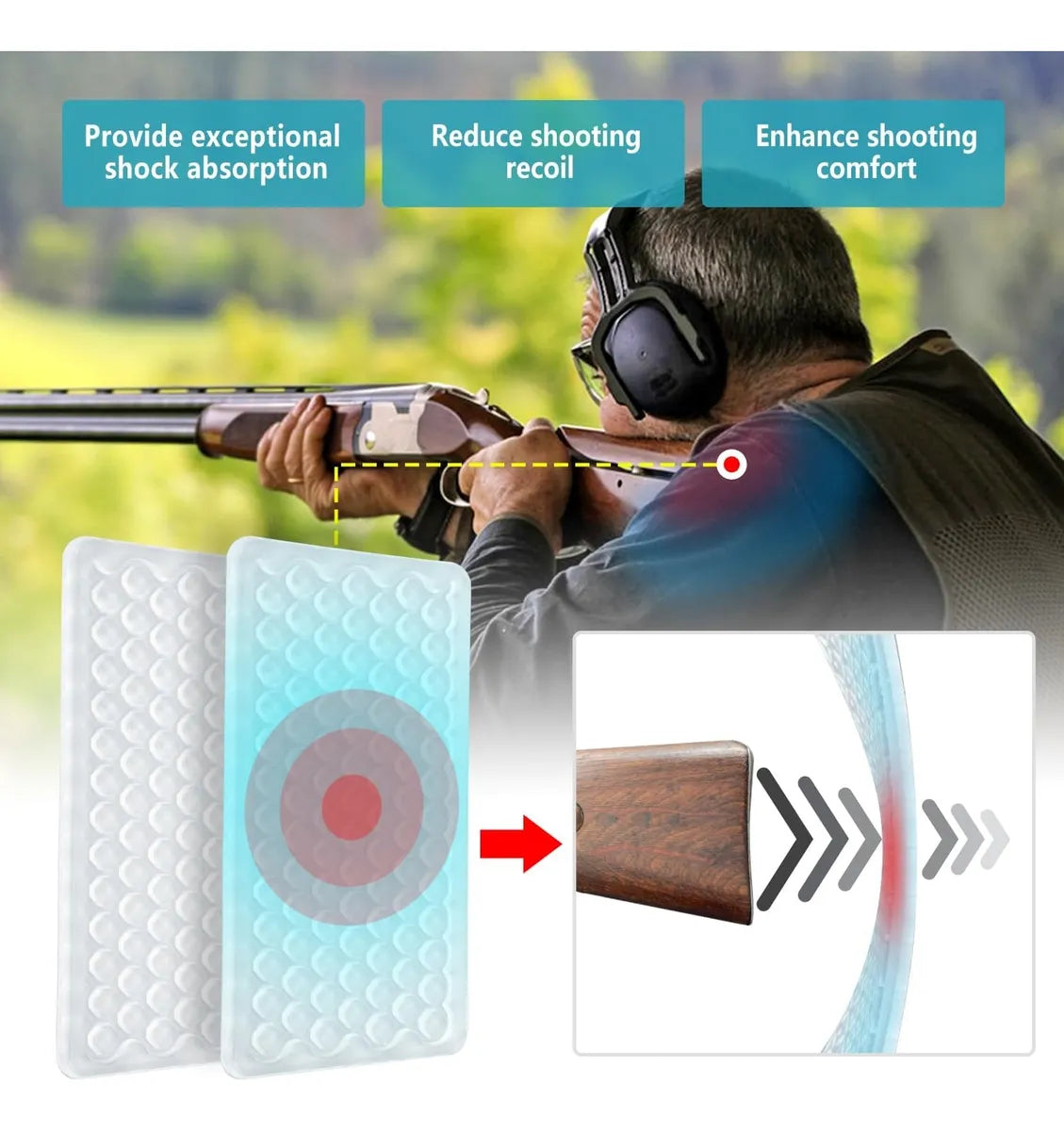 Chaleco Cojín Retroceso Escopeta Tiro Culata Reactar G3