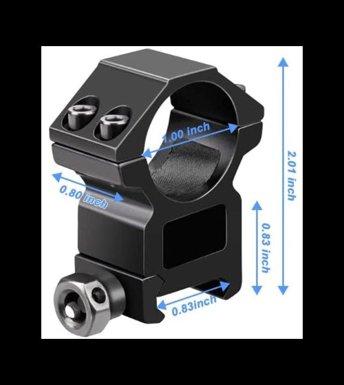Montura Anilletas Genéricas 1" Pulgada Diámetro P/Mira