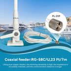 Radio Marino Uniden GPS y Bluetooth c/Antena Vhf Fibra y Base - Combo Completo