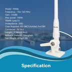 Radio Marino Uniden GPS y Bluetooth c/Antena Vhf Fibra y Base - Combo Completo