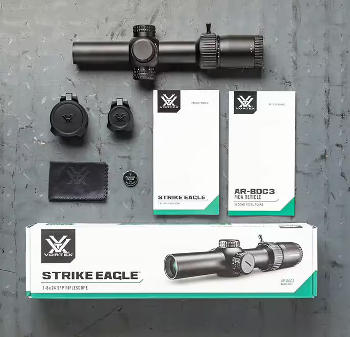 Mira Telescópica Vortex® Strike Eagle 1-8x24 SFP Iluminada