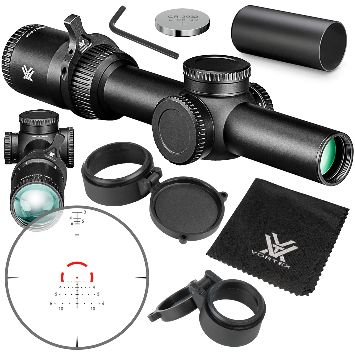 Mira Telescópica Vortex® Venom 1-6x24 SFP Iluminada